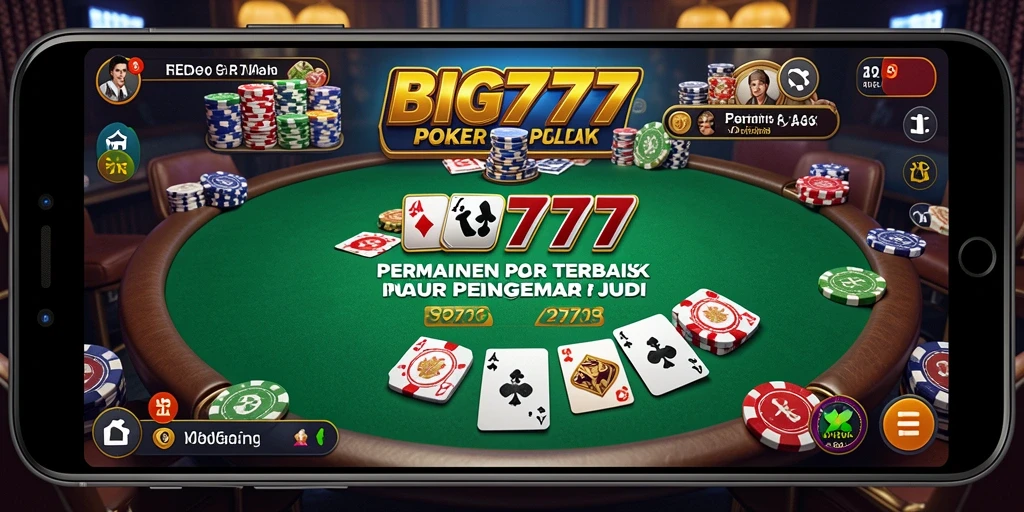 Tampilan gameplay Poker yang seru dan menantang di BIG777.