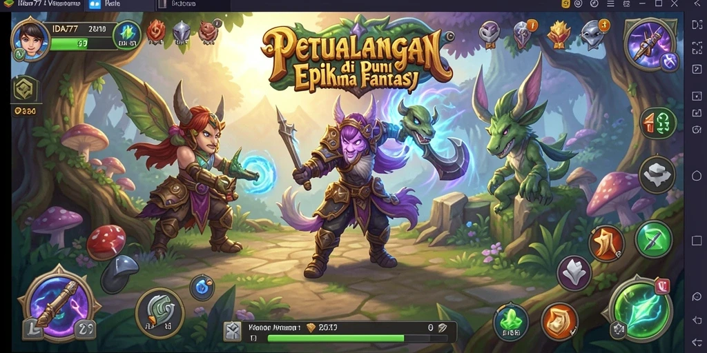 Tangkapan layar utama IDA777 menampilkan petualangan RPG yang mendebarkan.