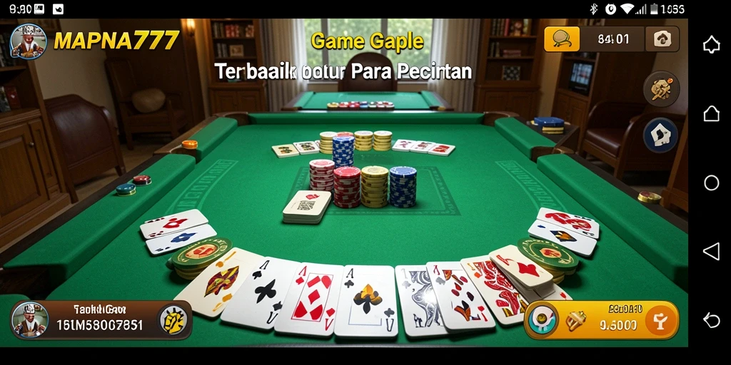 Tampilan gameplay seru dalam MAPNA777 saat bermain Gaple.