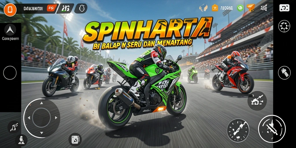 Tampilan screenshot dari gameplay menegangkan SPINHARTA yang penuh aksi.