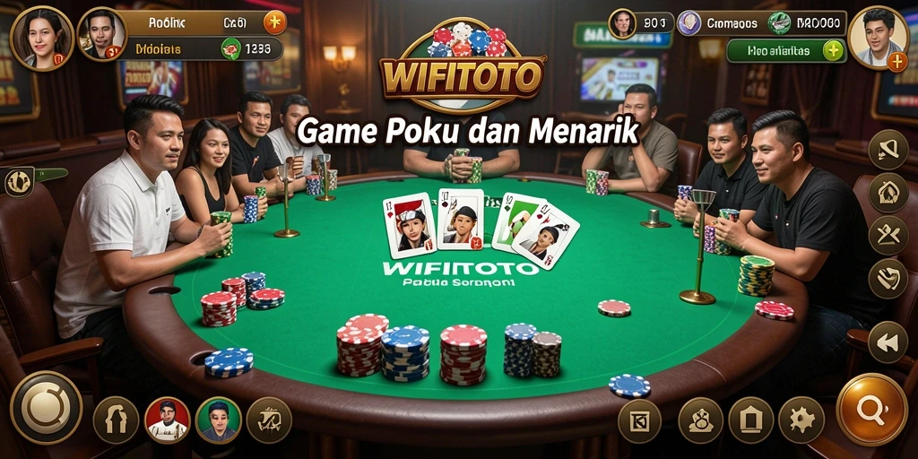 Tampilan gameplay Poker yang seru dan menantang di WIFITOTO.